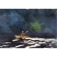 thumbnail image 2 of Homer, Winslow 24x18 Black Modern Framed Museum Art Print Titled - Paddling At Dusk, 2 of 4