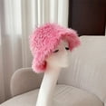 thumbnail image 4 of Ltctricy Plush Hat for Women Winter Warm Fuzzy Cozy Bucket Hat Soft Comfort Fashion Fleece Solid Color Hats, 4 of 4