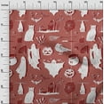 thumbnail image 3 of oneOone Viscose Chiffon Maroon Fabric Halloween Sewing Craft Projects Fabric Prints By Yard 42 Inch Wide, 3 of 4