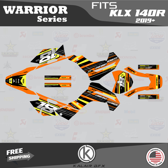 Kalair GFX Graphics Kit for Kawasaki KLX140R (2019-2023) Warrior Series