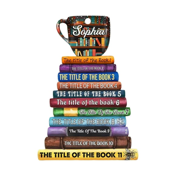 Colgante navideño Colgante decorativo para el Festival del Libro Colgante con impresión acrílica en 2D Colgante navideño Decoración para fiestas