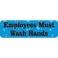 thumbnail image 2 of 10 x 3 Bubbles Employees Must Wash Hands Sticker, 2 of 2