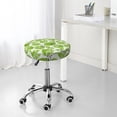 thumbnail image 7 of Bingfone Green Various Lemons Padded Round Bar Stool Cover Cushion with Elastic Fabric Round Chair Seat - Green Various Lemons, 7 of 7