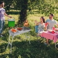 thumbnail image 3 of CAIHONG Commercial Quality Portable Charcoal Grills Hibachi BBQ Lamb Skewer Folded Camping Barbecue Grill for Garden Backyard Party Picnic Travel Home Outdoor Cooking Use(27.95"L x 12.99"W x 27.56"H), 3 of 10