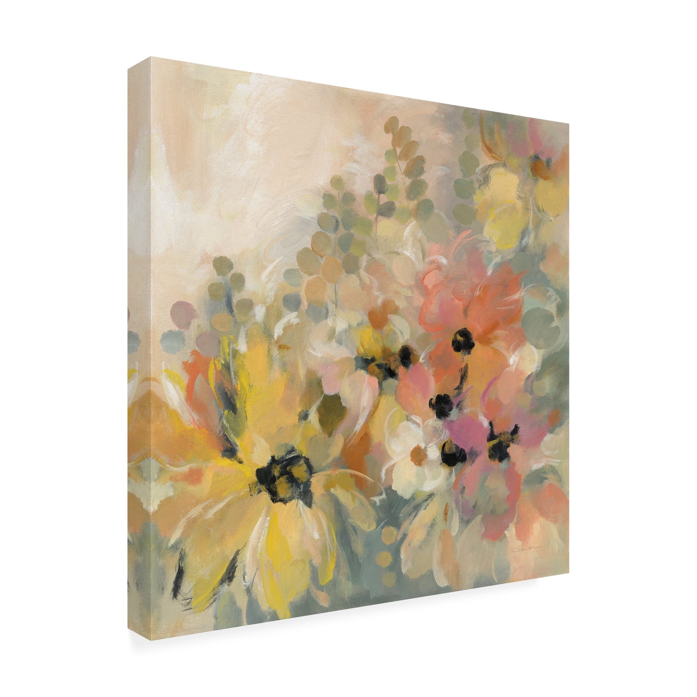 Silvia Vassileva 'June Flower Bed' Canvas Art