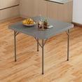 thumbnail image 5 of VECELO Plastic Folding Table with Mesh Bag, Indoor Outdoor Heavy Duty Portable for Picnic, Parties, Camping, Events, Grey, 5 of 10