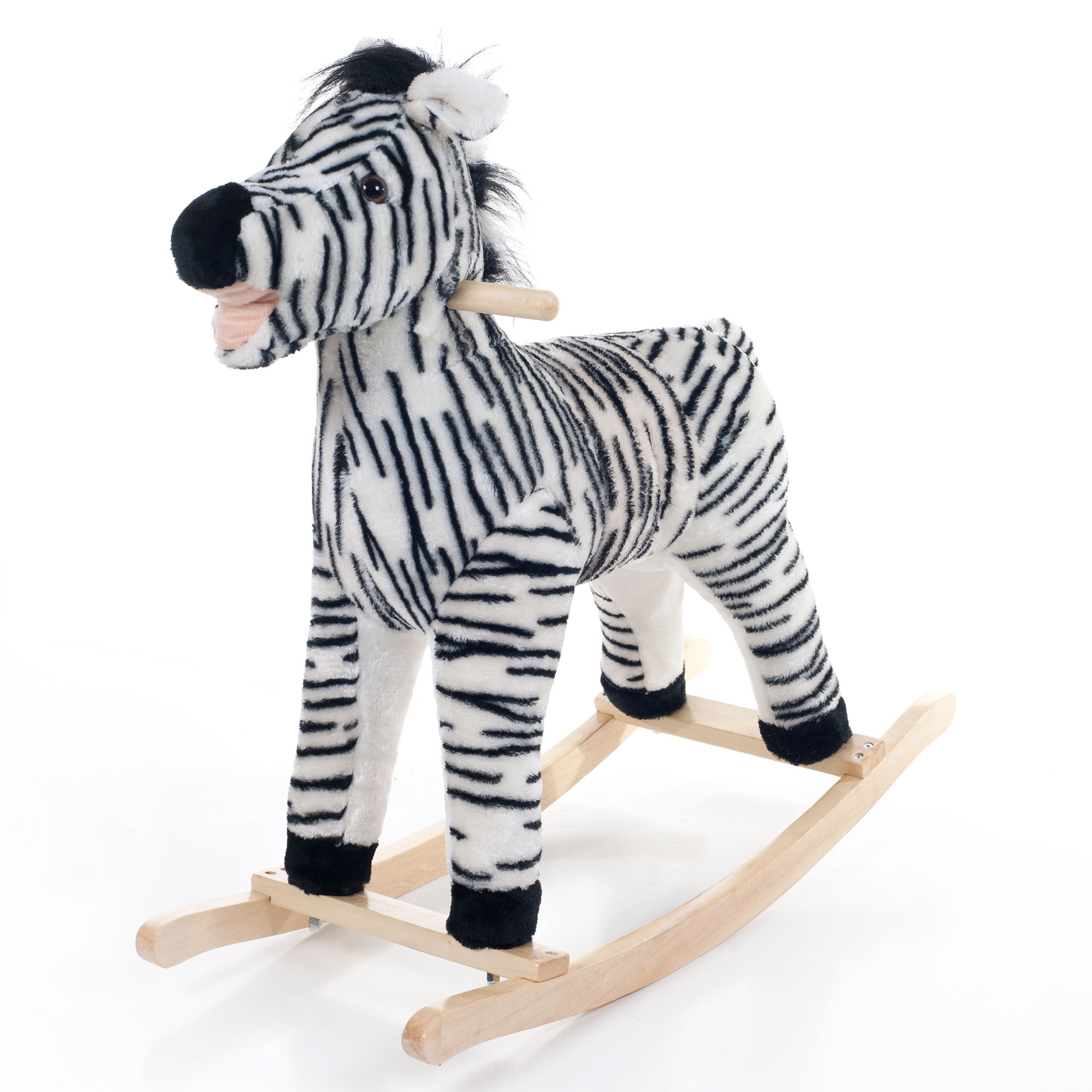 Circus zegen Gevoelig voor HAPPY TRAILS Zebra Plush Rocking Animal - Walmart.com