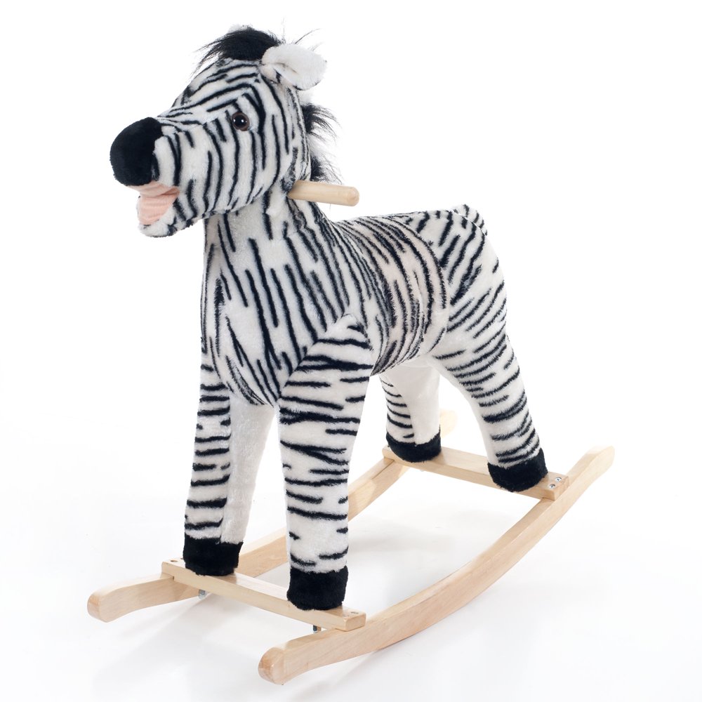 Zebra Plush Rocking Animal Ride On Toy by Happy Trails