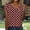 Wine, variant on Women’s Polka Dot T-Shirt Fashion Asymmetrical Neck Short Sleeve Button Tee Summer Loose Tops Daily Wear ,Pinks,XXL