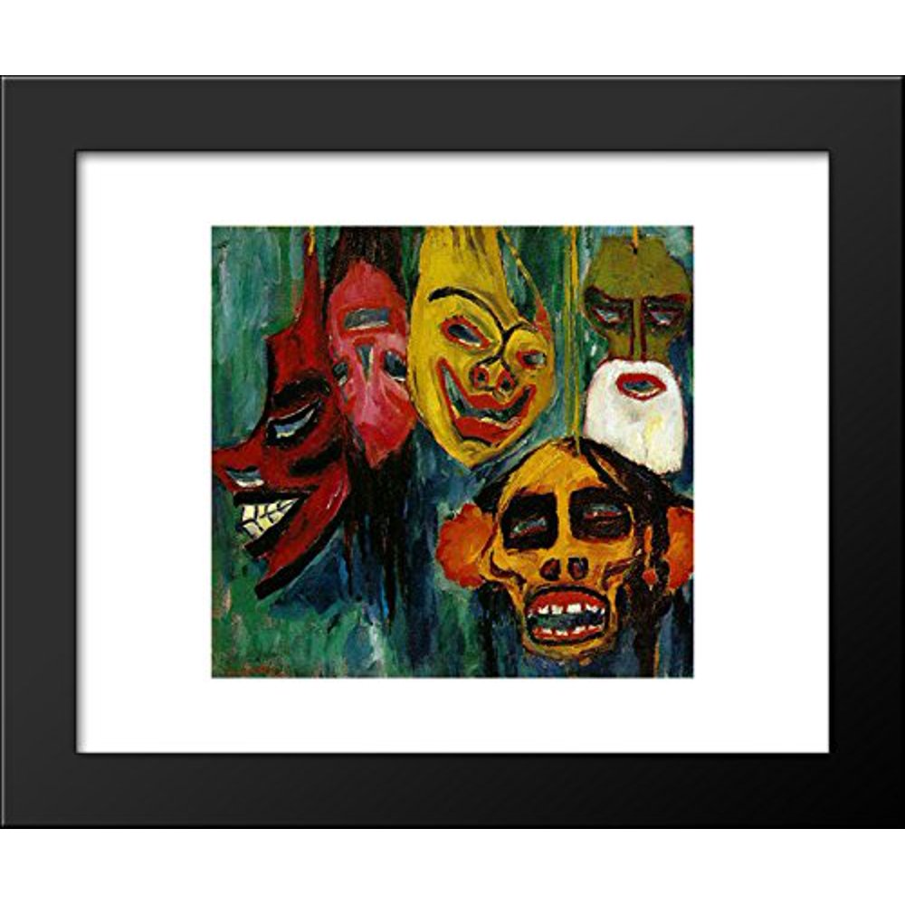 Mask Still Life III 20x24 Framed Art Print by Nolde, Emil