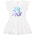 thumbnail image 3 of Inktastic Winter Let It Snow Lettering in Blue with Snowflakes Girls Baby Dress, 3 of 5