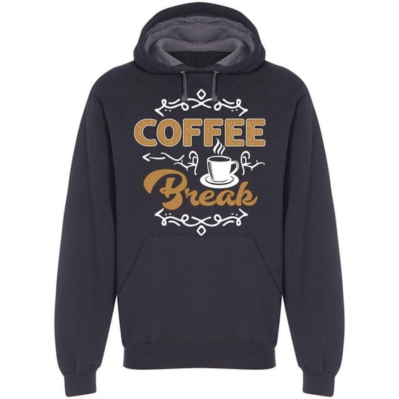 Coffee Break Cup Graphic Hoodie Men -Image by Shutterstock, Male Small