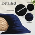 thumbnail image 3 of Navy Blue Black Ombre Body Pillow Covers 20"x60", Modern Abstract Striped Gradient Soft Brushed Microfiber Breathable Throw Pillow Covers, Decorative Pillowcase with Zipper for Couch Sofa Bedroom, 3 of 9