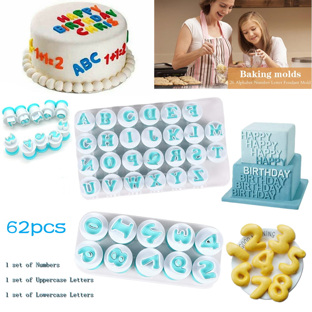 26 Alphabet Letter Mold Disney Style Cutter Fondant Cookie Stamp Cake Decorating 