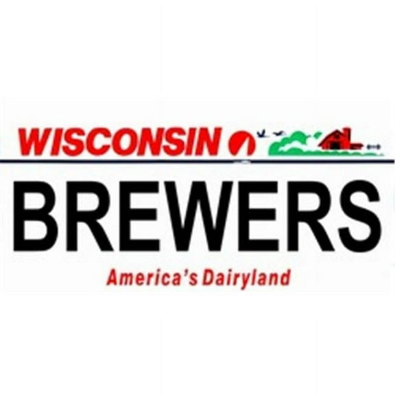 Wisconsin State Background License Plates- Brewers