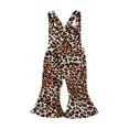 thumbnail image 4 of Inevnen Kid Toddler Baby Girl Summer Sleeveless Romper One Piece Leopard Jumpsuit Bell-Bottomed Flare Pants, 4 of 8