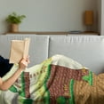 thumbnail image 3 of Arcade Soft Flannel Fleece Throw Blanket, Ground Tiles Trees Computer Game Platform Lucky Points Video Games, Cozy Plush for Indoor and Outdoor Use, 60" x 80", Pale Green Brown, by Ambesonne, 3 of 5