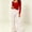 (Fashion 17)Red, variant on Aimik Trendy Pajama Sets for Women Long Sleeve V-Neck Tunic Tops and Long Pant 2 Piece Casual Loungewear Set,Pink,M