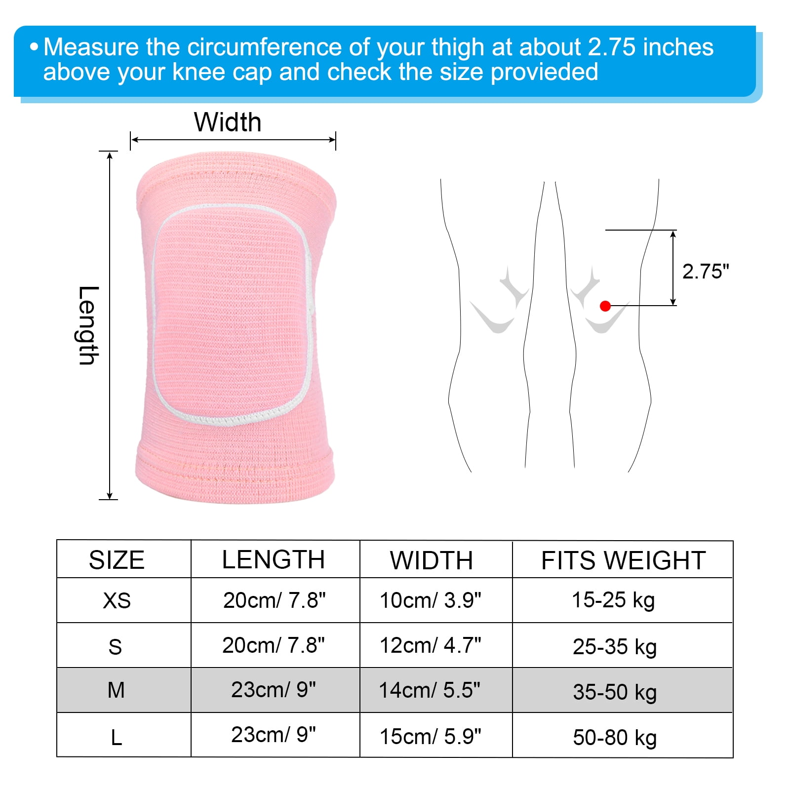 Uxcell M Protective Knee Pads Volleyball Knee Pads Sponge Knee Pads Brace, Black/Grey/Pink 3 Pairs