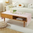 thumbnail image 2 of WCHUANG Coffee Table Cloth, Table Cover with Pockets and Tassel, Cotton Linen Rectangle Tablecloths Washer Dryer Fridge Top Dust Cover, 2 of 5