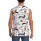 thumbnail image 4 of Fotbe Halloween Dachshund Men's Camiseta sin Mangas Estampada para Hombres, Playera Casual para Gimnasio, Entrenamiento, Playa-Large, 4 of 7
