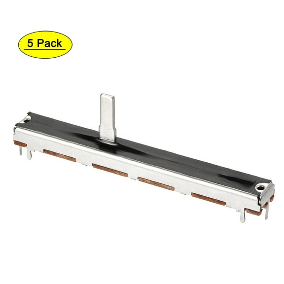Uxcell Variable Resistors 75mm Straight Slide Potentiometer B10K Ohm Single Channel 5 packs