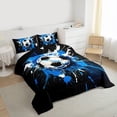 thumbnail image 3 of Castle Fairy Children Soccer Twin Comforter Sets,Ball Game Bedding Set,Sport Bedding Set, 3 of 8