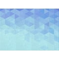 thumbnail image 1 of Ahgly Company Machine Washable Indoor Rectangle Transitional Crystal Blue Area Rugs, 2' x 4', 1 of 7