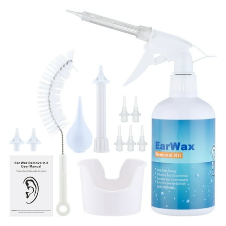 Ear Wax Removal Kit, Ear Syringes,Earwax Cleaner System for Adults & Kids-Ear Wax Washer,Clean Ear Blockage 500ml