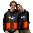 thumbnail image 2 of Gamivast Heated Sweatshirts for Men and Women Hooded 5 Heating Areas and 3-levels Pullover with Pocket Butterflies Printed Washable Hoodies Hiking Outerwear no Power Bank, 2 of 5