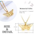 thumbnail image 4 of Butterfly Urn Necklace for Ashes Heart Cremation Jewelry for Women Men Memorial Keepsake Hollow Pendant, 4 of 6