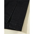 thumbnail image 4 of Chaqueta Vaquera de Mujer Oversize Estilo Boyfriend con Botones, Larga y Abertura Lateral. Chaqueta Vaquera Zimbaplatinum. Negro S, 4 of 9