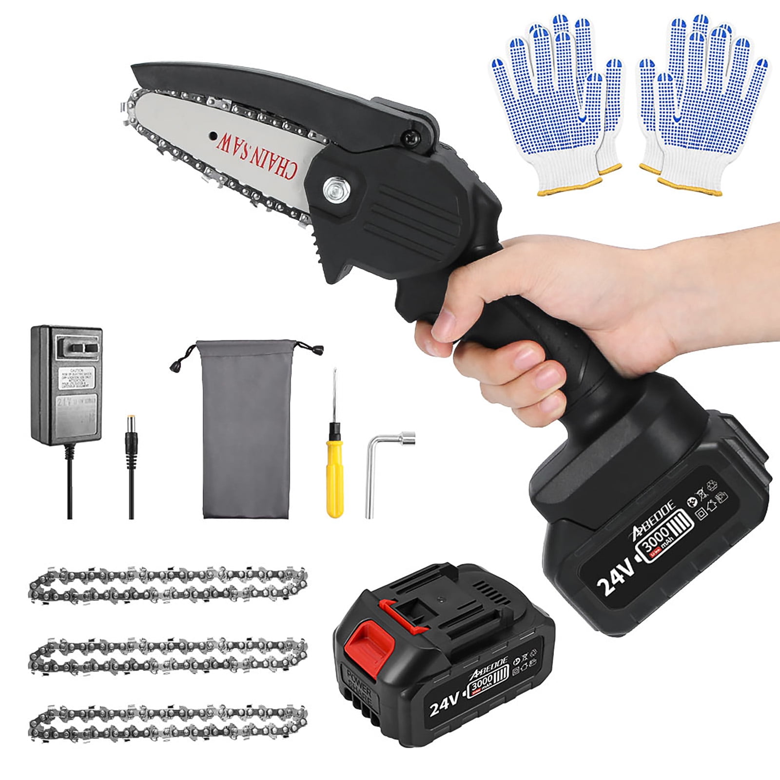 Details about   Portable Chain Saw 24V Battery For Electric Pruning High Quality And Durable Kit