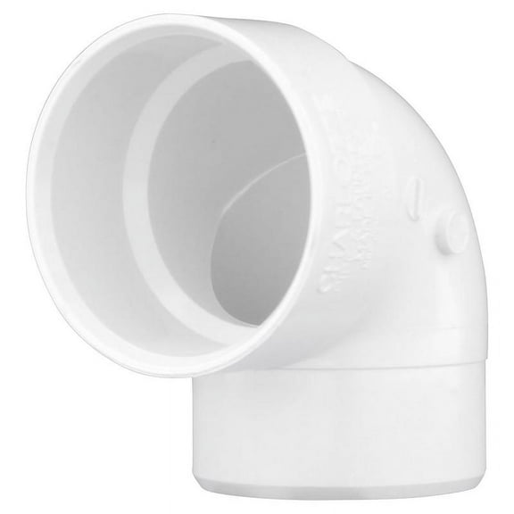 Pipe Fitting, DWV PVC Vent Street Elbow, 90-Degree, 2-In. Hub x Spigot