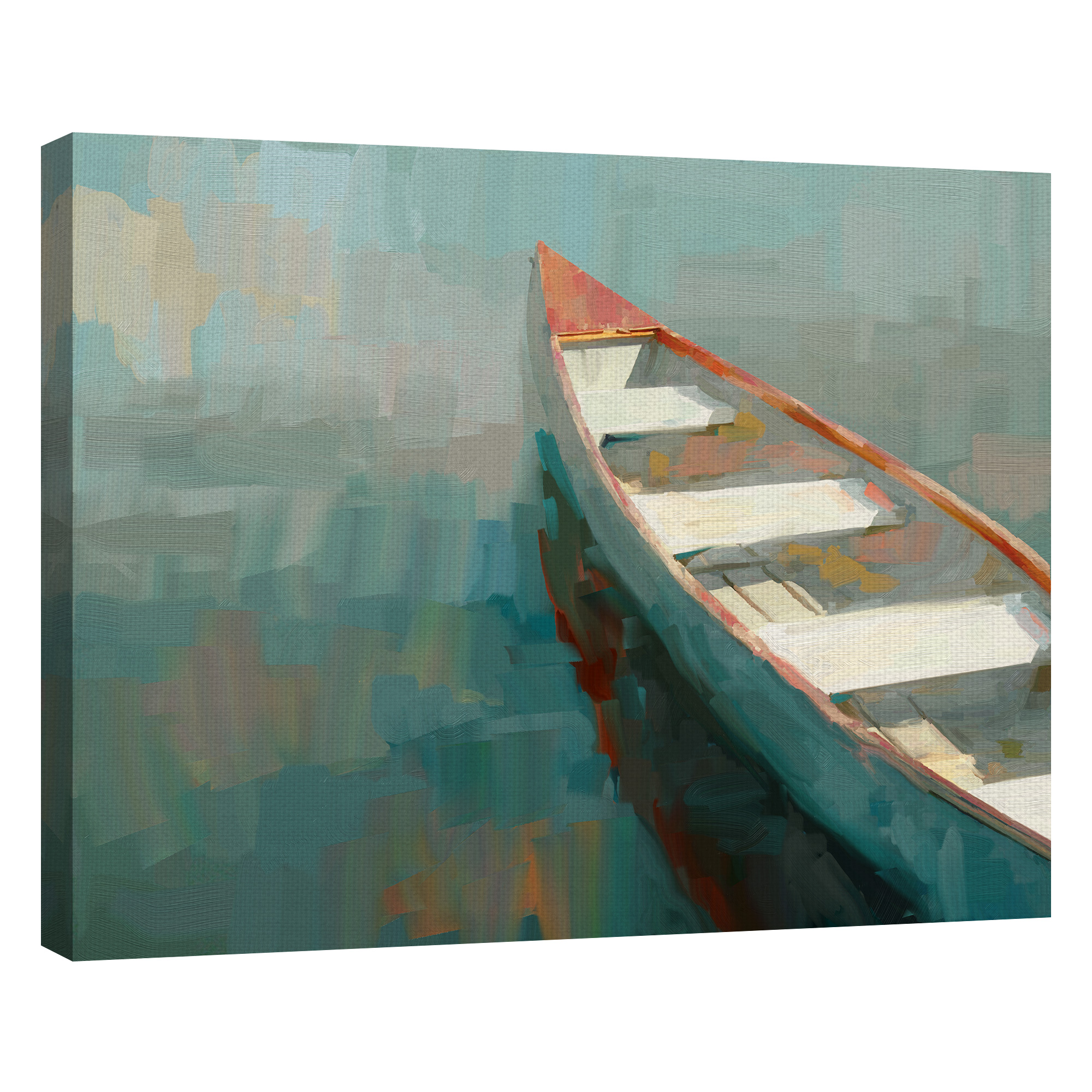 Masterpiece Art Gallery Coral Canoe I By Studio Arts Canvas Art Print 22" x 28"