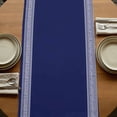 thumbnail image 5 of Navy Blue Geometric 108 Inch Table Runner, White Greek Key Farmhouse Farmhouse Dresser Scarf Cotton & Linen Tablerunner for Dining/Kitchen Island/Holiday Party Décor 13" x 108", 5 of 9