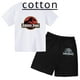thumbnail image 2 of Camiseta con estampado de dinosaurio de Jurassic Park, trajes de verano para niños, camisetas de manga corta y pantalones cortos con estampado de dibujos animados, 2 of 5
