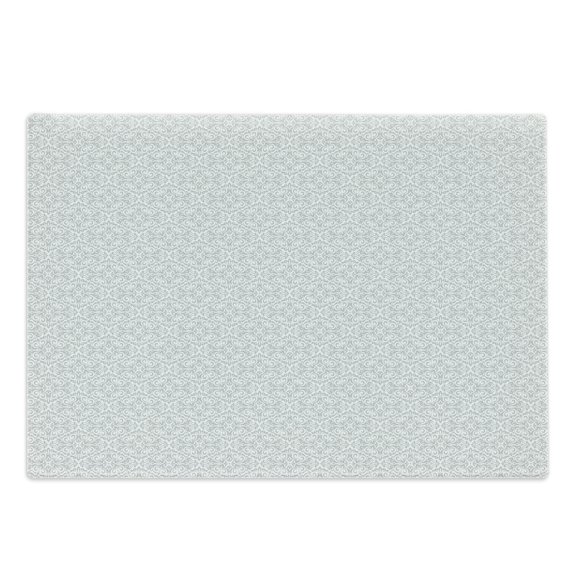 Damask Grey Cutting Board, Floral Vintage Muted Tones Pattern of Vintage Baroque Art Repetition, Decorative Tempered Glass Cutting and Serving Board, in 3 Sizes, by Ambesonne