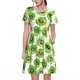 thumbnail image 1 of Balery Green Kiwi Vestidos sueltos de manga corta para mujer, vestidos de verano 2025, vestidos casuales de corte A con vuelo., 1 of 6