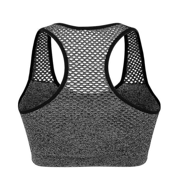 Printed Wireless Medium Support Sports Bra with Mesh Inserts, G-H Cups -  Active Zone