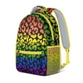 thumbnail image 2 of Everyday School Bag with Unique Leopard and Tropical Animal Print, Lightweight Student Backpack Featuring Fashionable Glitter Spots and Abstract Patterns, 2 of 4