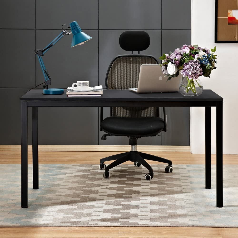 SogesPower 29.5"H Wood Computer Office Desk- Black