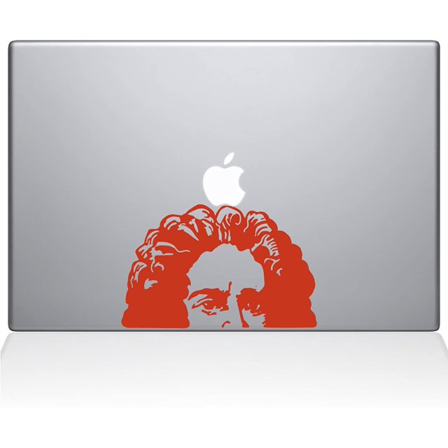 The Decal Guru Newton's Apple Decal Vinyl Sticker, 11" MacBook Air, Orange (2339-MAC-11A-P)