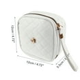 thumbnail image 2 of 1 Pc Women Floral Makeup Bag for Vacation Camping Business Travel Bathing White PU Leather, 2 of 4