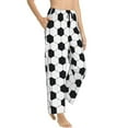 thumbnail image 2 of Sigee Soccer Ball Print Women's Soft Pajama Pants - Breathable and Comfortable Lounge Sleep Bottoms with Elastic Waistband and Pockets-Small, 2 of 9
