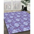 thumbnail image 3 of Ahgly Company Machine Washable Indoor Rectangle Transitional Jeans Blue Area Rugs, 2' x 3', 3 of 7