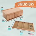 thumbnail image 3 of U.S. Art Supply Caja de almacenamiento para marcadores de bolígrafos pastel de madera de artista con 6 cajones - Construcción de madera dura de olmo 5 compartimentos por cajón - Ideal para pasteles, b, 3 of 5