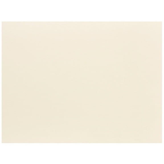 JAM Paper Flat Note Cards, 4 1/4 x 5 1/2, Ivory, 100/Pack