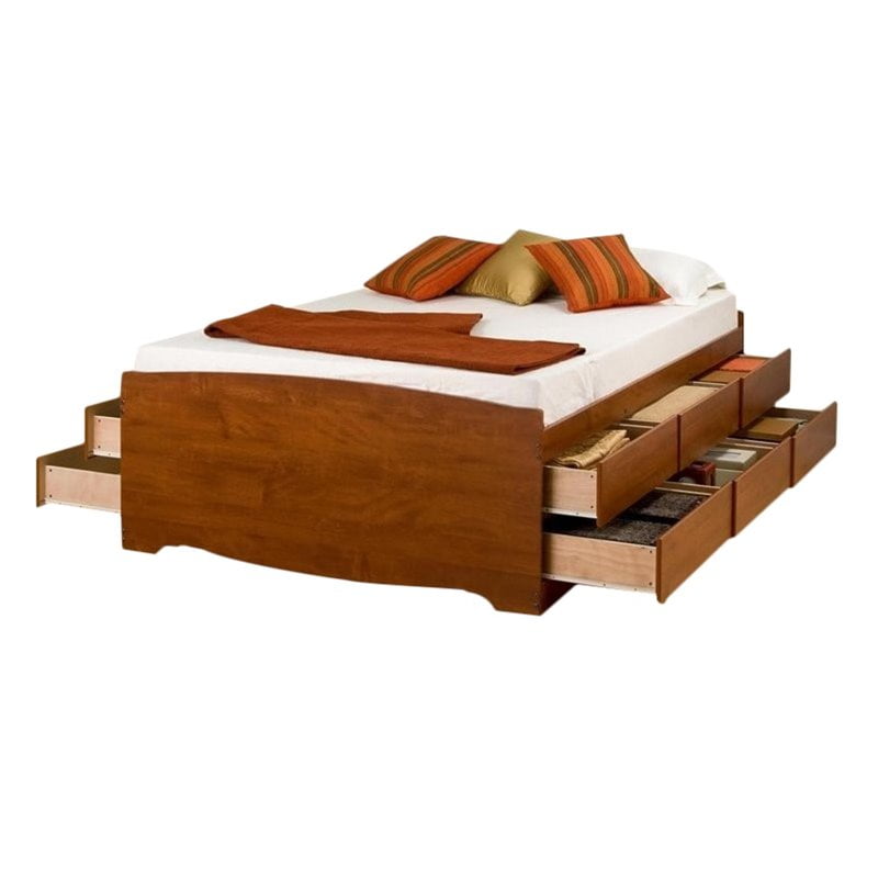 Bowery Hill Tall Queen Platform Storage, Bowery Hill Twin Bed In Cherry Blossom