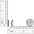 thumbnail image 3 of Gem Stone King 18K Yellow Gold Plated Silver Open Earrings for Women Persian Blue Round Moissanite (2.30 Cttw), 3 of 4
